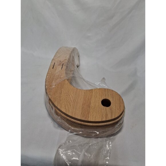 Babcock Stair Handrail 4-7/8” Fitting LEFT -Hand Turnout Wood Oak Unfinished - Picture 5 of 10